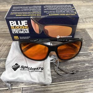 Spectra479 Biorhythm Safe Blue Light Blocking Glasses RBB1-BL-19-44 Black NIB